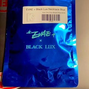 Evae + black Lux necklace blue